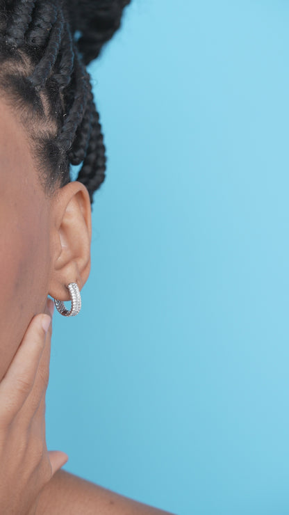 0,90 ct. Baguette Diamond Earring w/14K Gold