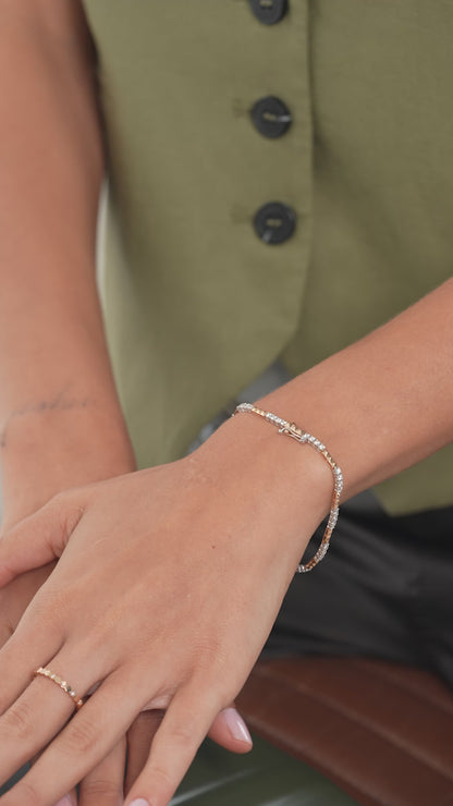 1,15 ct. Diamond Bracelet w/14K Gold