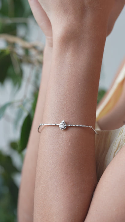 0,06 ct. Diamond Bracelet w/14K Gold