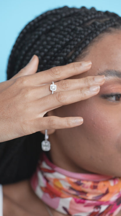 0,52 ct. Baguette Diamond Ring w/14K Gold