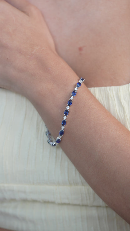 0,13 ct. Diamond Bracelet w/14K Gold