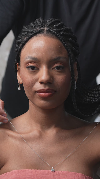 0,26 ct. Diamond Necklace w/14K Gold