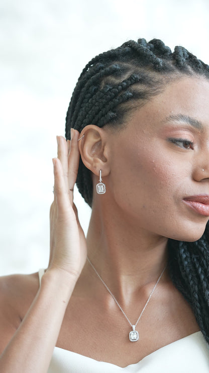 1,03 ct. Baguette Diamond Earring w/14K Gold