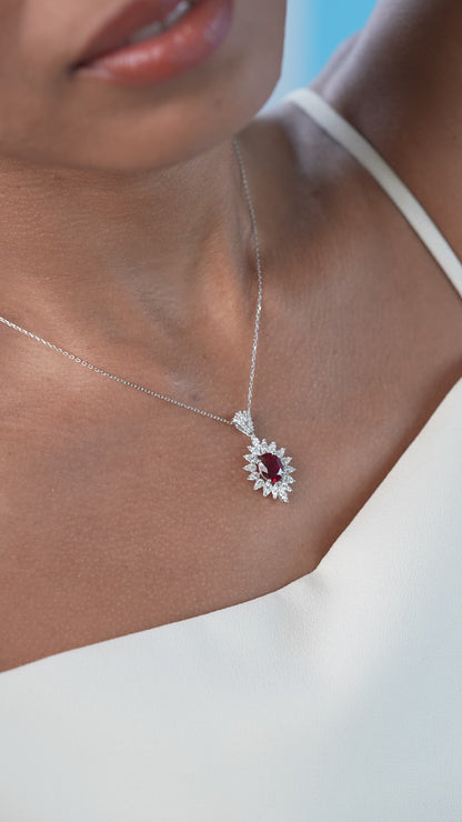 0,77 ct. Diamond Necklace w/14K Gold