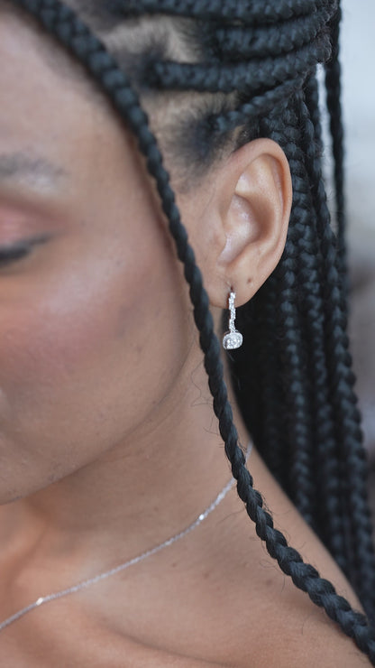 0,71 ct. Baguette Diamond Earring w/14K Gold