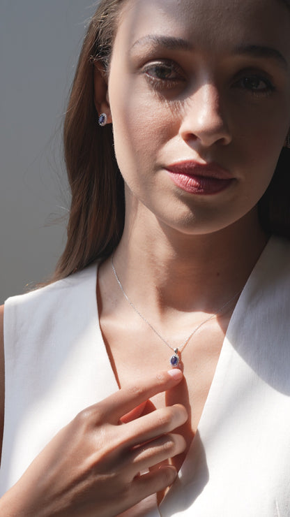 0,16 ct. Diamond Necklace w/14K Gold