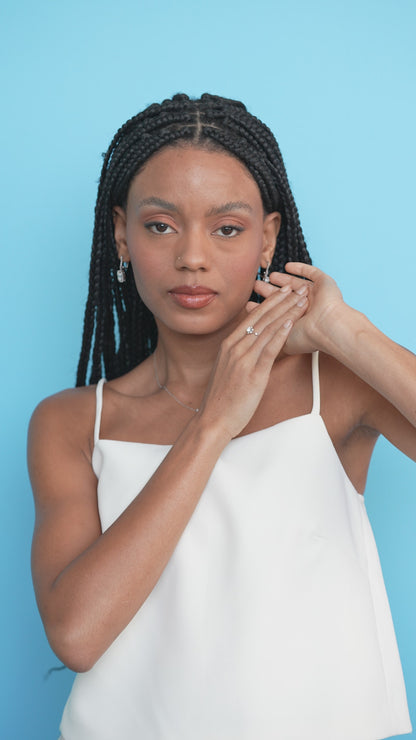 0,46 ct. Baguette Diamond Ring w/14K Gold