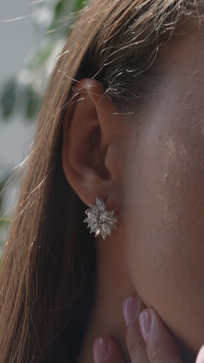 2,88 ct. Baguette Diamond Earring w/14K Gold