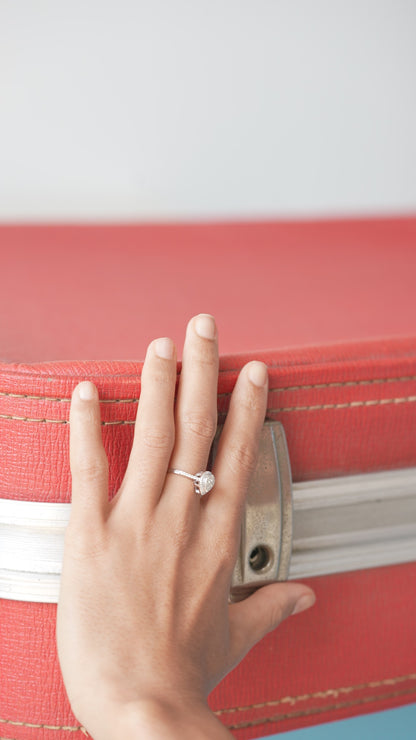 0,35 ct. Baguette Diamond Ring w/14K Gold