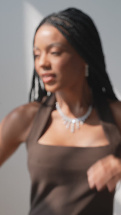 12,18 ct. Diamond Necklace w/14K Gold